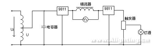 气体放电灯电路参数测试电路图